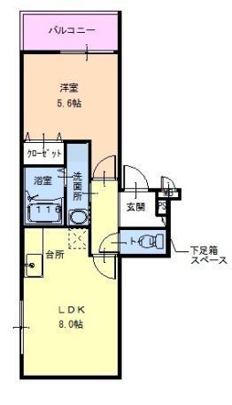ノースライン 1番館(1LDK/3階)の間取り写真