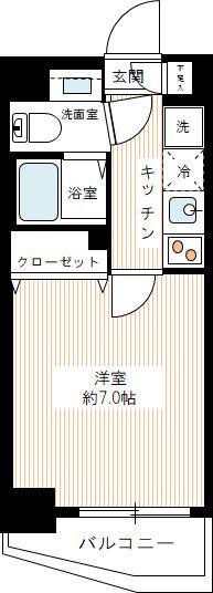 MAXIV西川口AZ(1K/3階)の間取り写真