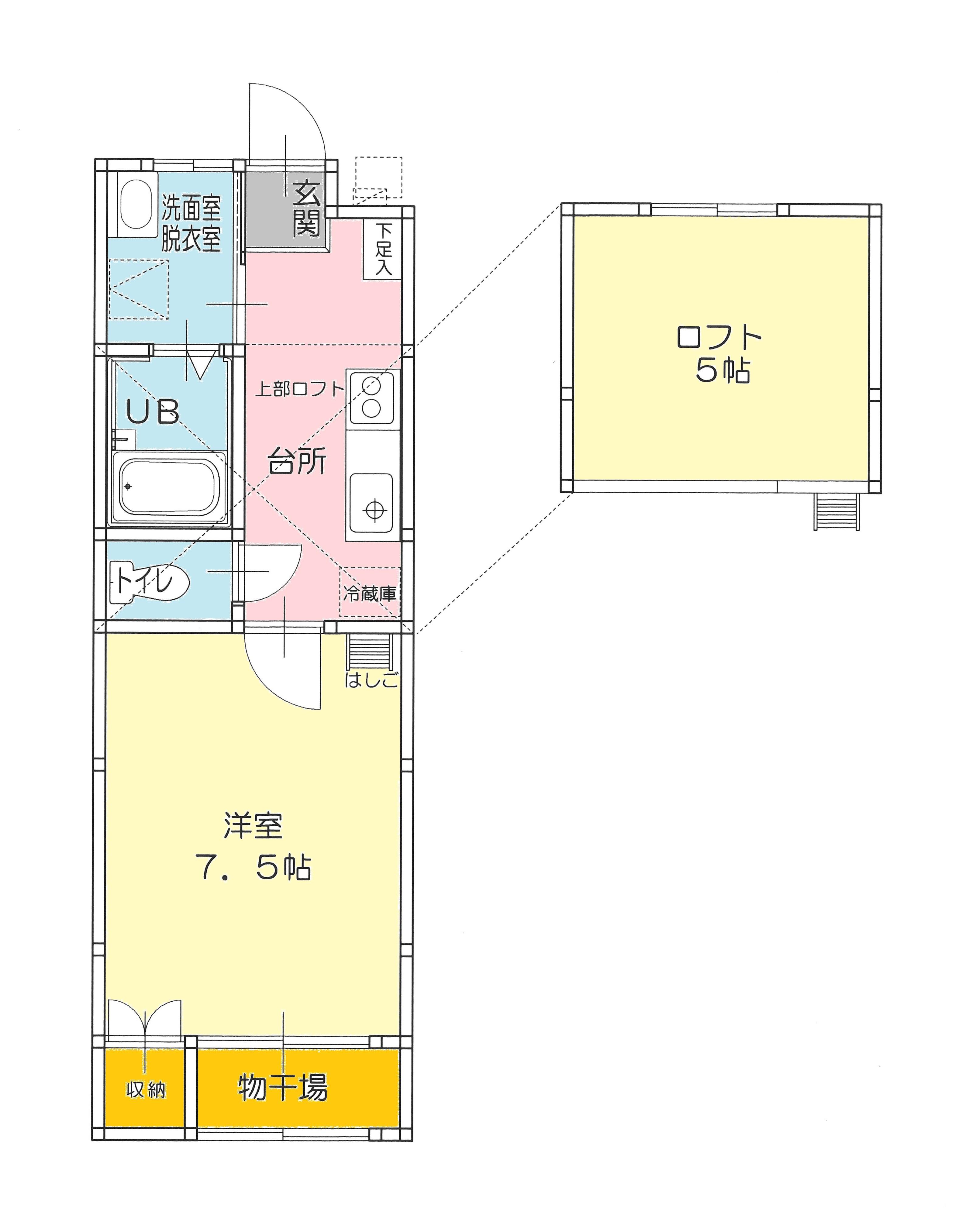 天童南駅前ビル(1SK/2階)の間取り写真