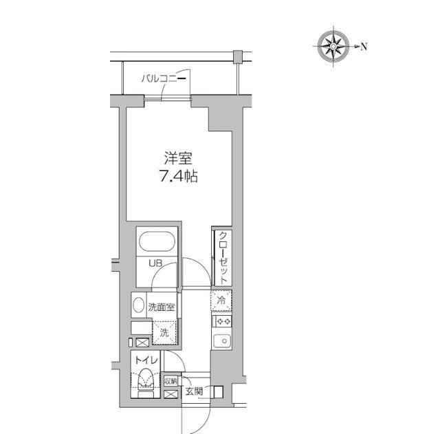 レジディア高円寺(1K/5階)の間取り写真