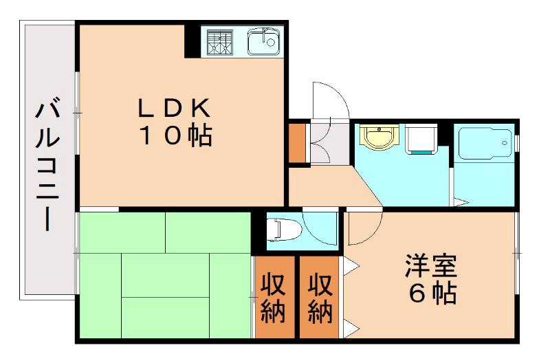 トロワフィーユ(2LDK/1階)の間取り写真