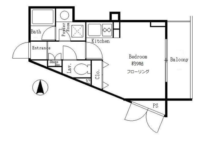 サンクレール高井戸(ワンルーム/7階)の間取り写真