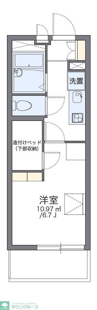 レオパレスイルニードII(1K/3階)の間取り写真