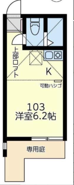 ユナイト上星川ボナパルト(ワンルーム/1階)の間取り写真