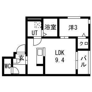 REVIVE新瑞橋(1LDK/3階)の間取り写真