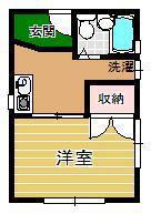 コーポ城東(1K/2階)の間取り写真