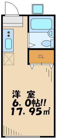 いちょう荘(1K/1階)の間取り写真