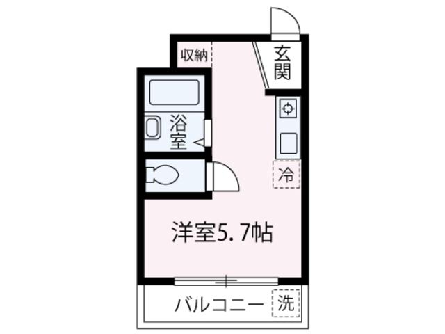 緑地コーポ成増(ワンルーム/3階)の間取り写真