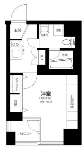 ブライズ三軒茶屋(1K/6階)の間取り写真