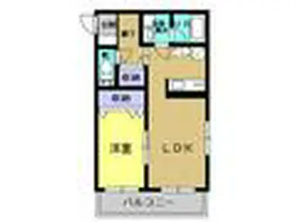グリーンパティオ(1LDK/2階)の間取り写真