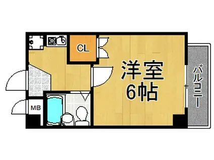 立花第5マンション(1K/3階)の間取り写真