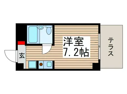 メゾンラフォーレ清瀬(ワンルーム/1階)の間取り写真