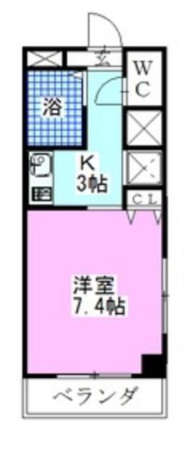 アーネット西船橋(1K/4階)の間取り写真