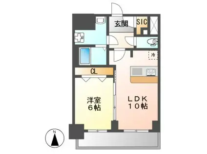 エスレジデンス古出来一丁目S-RESIDENCE古出来一丁目(1LDK/13階)の間取り写真