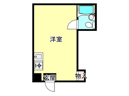 京橋ハイツ30(ワンルーム/5階)の間取り写真