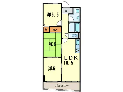 コンフォール(3LDK/1階)の間取り写真