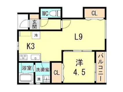 SORA和坂(1LDK/2階)の間取り写真