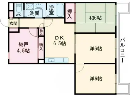 ブルックス東日暮里(4DK/1階)の間取り写真