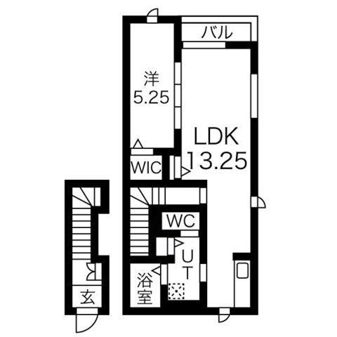 元町ハウス(1LDK/2階)の間取り写真