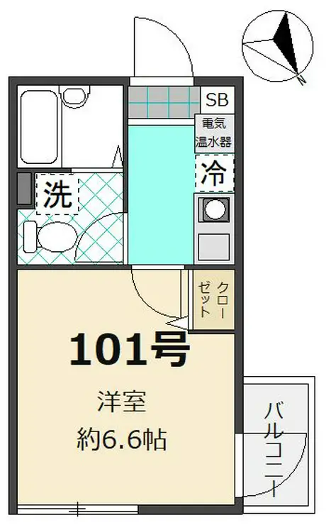 コンフォート由比ヶ浜 1階階 間取り