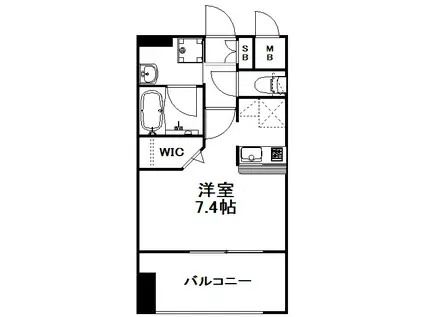 エンクレスト天神MARK(ワンルーム/8階)の間取り写真