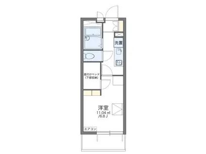 南大和田(1K/2階)の間取り写真