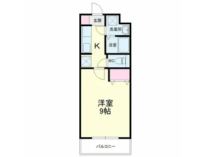 エルミタージュ(1K/2階)の間取り写真