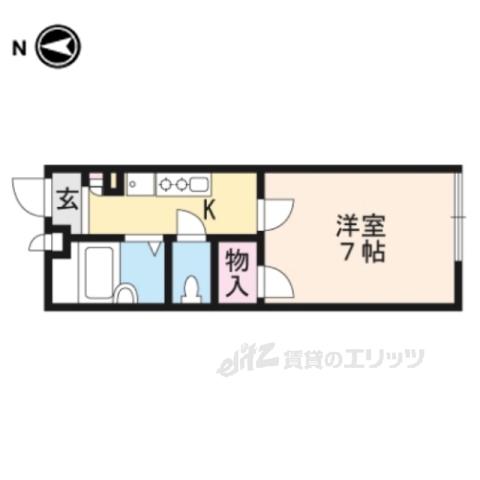 レオパレスひつかわ(1K/2階)の間取り写真