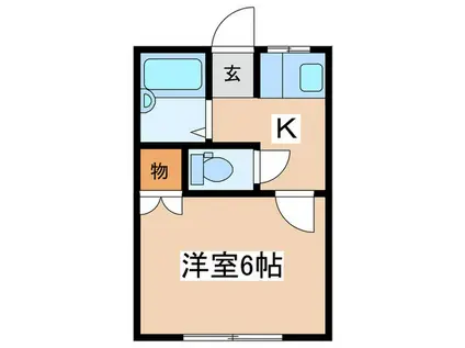 コーポワタナベ(1K/2階)の間取り写真
