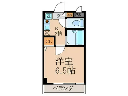 ヴェール柊(1K/1階)の間取り写真