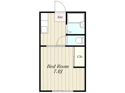 メゾンド・K(1K/1階)の間取り写真