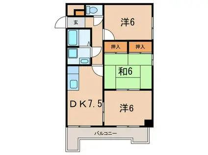 メゾン甲子園口(3DK/2階)の間取り写真