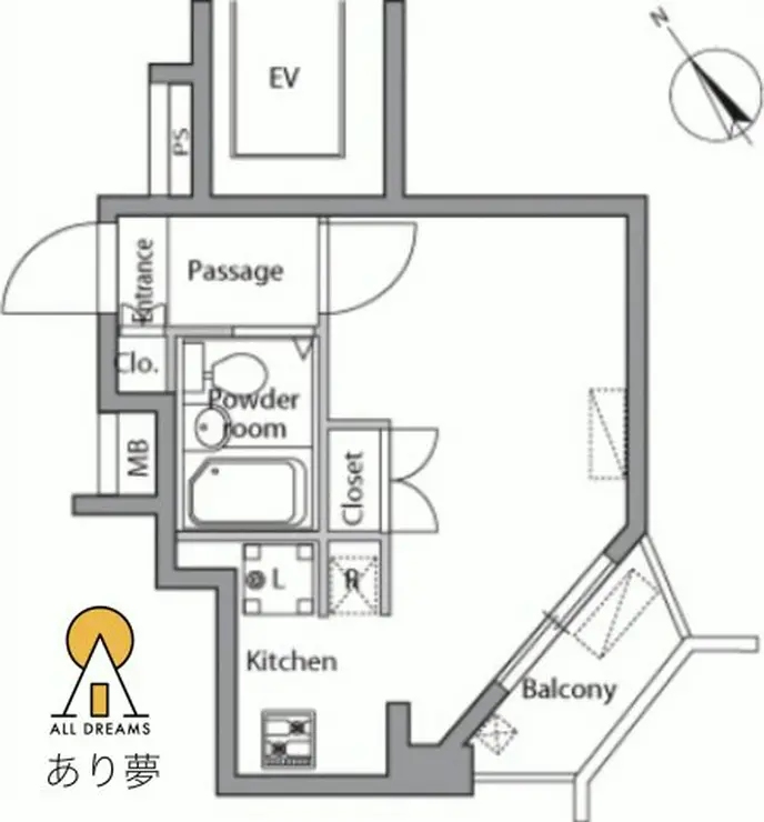 レジディア横濱関内 5階階 間取り