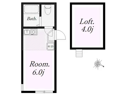 ユナイト瀬ヶ崎エリオット(ワンルーム/1階)の間取り写真