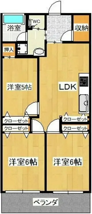 常緑ハイツ 4階階 間取り