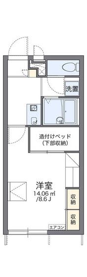 レオパレス希望(1K/1階)の間取り写真