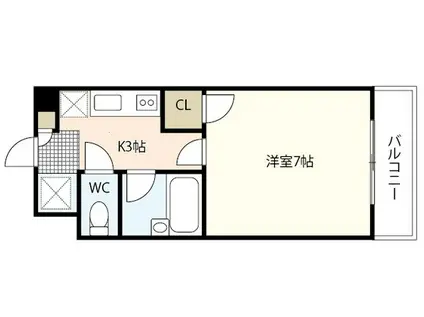 レジャンデールII(1K/3階)の間取り写真