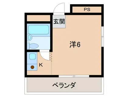 TKビル(ワンルーム/3階)の間取り写真