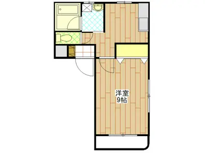 玉家ビル(1K/4階)の間取り写真