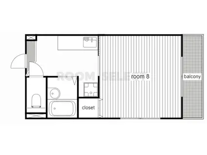 地下鉄東山線 本陣駅 徒歩14分 3階建 築26年(1K/3階)の間取り写真