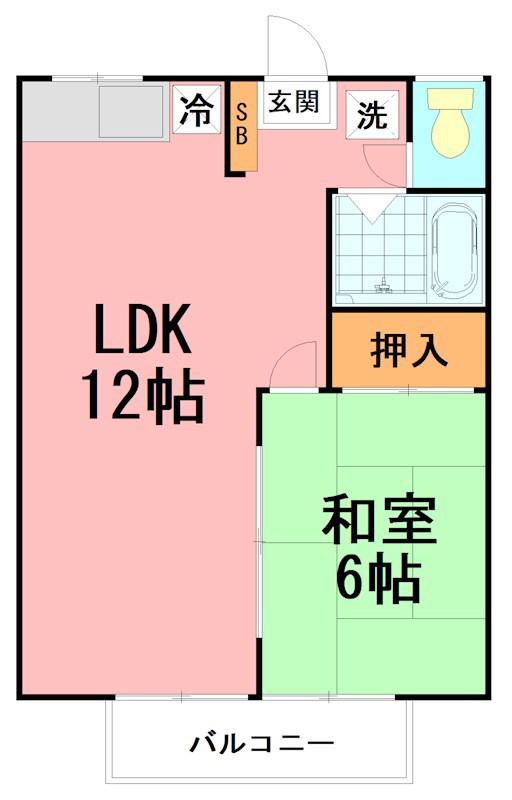 エステートピア湘南(1LDK/1階)の間取り写真
