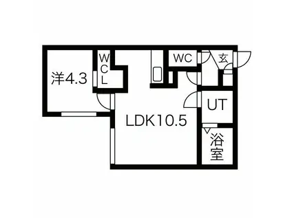 SACAE GROOVE(1LDK/4階)の間取り写真