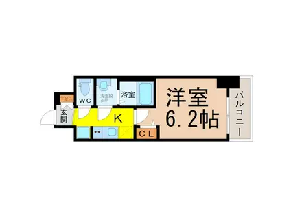 プレサンス鶴舞駅前レジス(1K/11階)の間取り写真