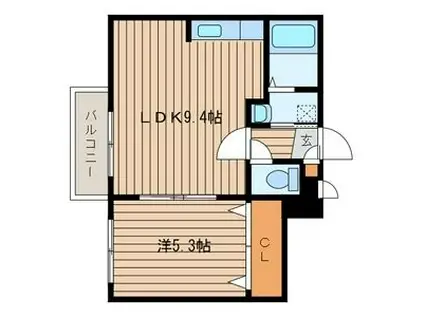 セントラルステート発寒(1LDK/3階)の間取り写真