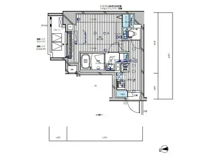 メインステージ東上野(1K/8階)の間取り写真