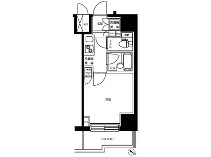 ルーブル川崎参番館(1K/3階)の間取り写真