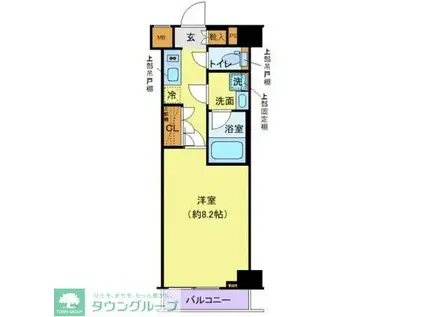 クレヴィスタ練馬平和台(1K/4階)の間取り写真