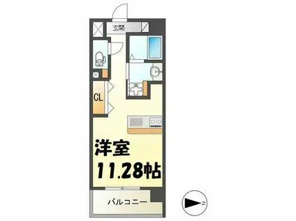 RIVAGE(ワンルーム/7階)の間取り写真