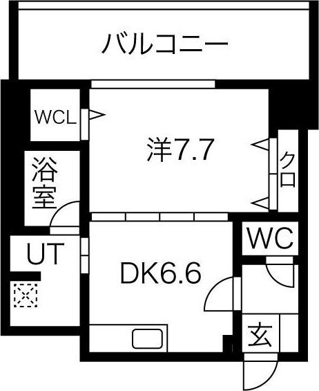さくらHILLS NISHIKI PLATINUM RESIDENCE(1LDK/12階)の間取り写真