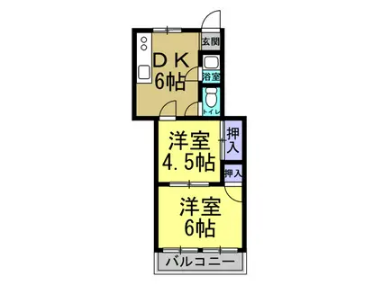 みよしやビル(2K/4階)の間取り写真